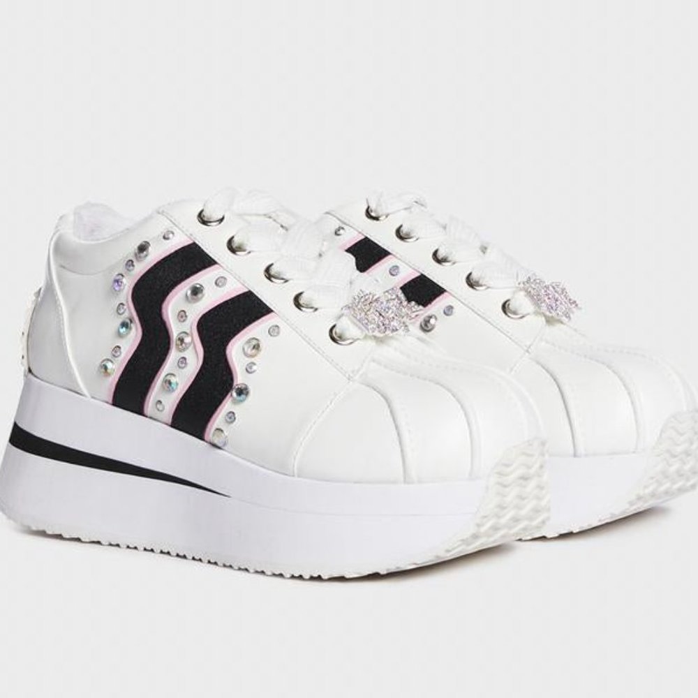 Bratz x Dollskill Platform 90s Trainer Sneaker Shoes Forever Diamonds 8 NEW